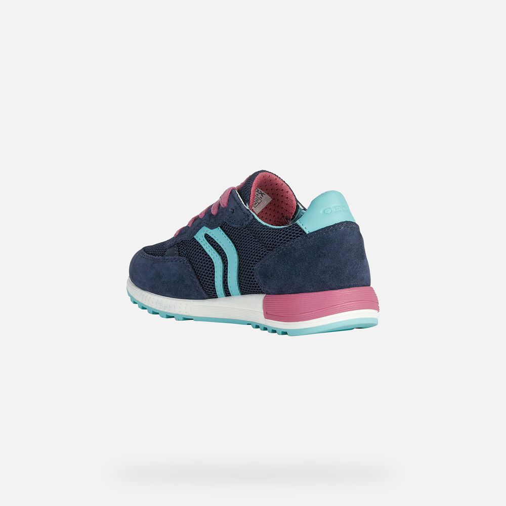 Geox Sneakers Navy/Pink Alben - Geox Girls Shoes - FQERBO265